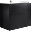 VEVOR Banco Reception 1600 x 600 x 1110 mm Tavolo da Banco Rettangolare, Tavolo di Vendita per Ufficio con Luce a LED, per Registratori di Cassa, Hall, Saloni di Bellezza e Uffici, Nero e Marrone