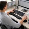 Generic 2 poggiapolsi per tastiera e mouse, ergonomici, in memory foam, per supporto mani e braccio, per ufficio, famiglia, attività all'aperto, colore nero
