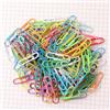 Generic 100 graffette colorate da 3,3 cm, resistenti e antiruggine, in acciaio inox, medie, per ufficio e insegnanti, scuola