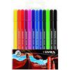Lyra Graduate - Pennarelli Sintetici a Punta fine, 12 Pezzi, Colori Assortiti, Ideali per Studenti e scuole