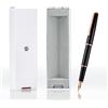 Wikult Penna stilografica personalizzata Hong-Dian 920 nera, pennino fine placcato oro rosa e finiture con cofanetto regalo, inciso con il tuo nome