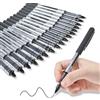GOLDGE 17 Pezzi Penna a Sfera, Penna Roller a Inchiostro Liquido Nero | Punta Extra Fine 0.5mm ad Asciugatura Rapida, Scrittura Fluida per Casa Scuola Ufficio