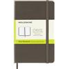 Moleskine Classic Notebook, Taccuino con Pagine Bianche, Copertina Rigida e Chiusura ad Elastico, Formato Pocket 9 x 14 cm, Colore Marrone Terra, 192 Pagine