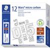 Staedtler 250 05-B Mina Sottile Micro, 0.5 mm B, 12 Pezzi