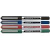 Uni-Ball Micro UB-150 - Penna a sfera con punta micro, colori misti - Nero, Blu, Rosso, Verde - Confezione da 4