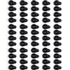 SagaSave Anelli in silicone anti-smarrimento, 60 pezzi, colore nero, regolabili, portapenne, cordini, ciondoli, anelli in gomma multiuso per penne e portachiavi, dispositivo di protezione (13 mm)