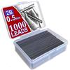 MROOFUL 1000Pcs Meccanico Matita Piombo Core 0.5 0.7 0.9 1.3 2.0mm 2B Grande Capacità Sostituibile Matita Ricarica Studente Scatola Regalo Conveniente (0.5mm)