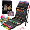 Vozuna Set di 120 matite colorate con cerniera perfette per disegnare, disegnare, ombreggiare e colorare, matite colorate vivaci per adulti e artisti professionisti