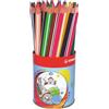 STABILO - Matita colorata triangolare - Trio thick | Contenitore in metallo da 38, 12 colori assortiti