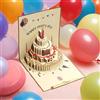 Generic Biglietto di auguri pop-up 3D con torta di compleanno, per occasioni speciali, per amici, familiari e persone care