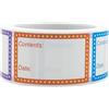 Generic 200 etichette rimovibili per congelatore, 2 x 4,1 cm, etichette di carta per frigorifero e congelatore, facili da pulire, non lasciano residui, etichette colorate per alimenti