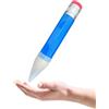 MROOFUL Matita gigante in legno a 4 colori, penna creativa Bold No Bully Prank, matita grande a decompressione gigante, prodotti culturali e creativi, regali creativi (blu)