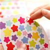 Generic 8 fogli colorati a forma di cuore, punti rotondi e stelle per codifica a colori adesivi