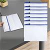 Generic Set di 8 buste portadocumenti A6 con cerniera, organizer portadocumenti portatile per fatture, ricevute, ufficio, scuola, forniture per l'archiviazione (bianco)