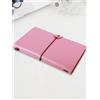 Generic Agenda da viaggio ricaricabile con organizer per carte e inserti bianchi, 180 pagine, formato A6 (10,9 x 17,3 cm), quaderno a righe per scrittura, viaggio, lavoro, scuola, università, rosa