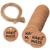 Generic 100 etichette regalo fai da te con design fatto a mano, set di etichette premium con corda di iuta da 20 m per progetti creativi