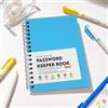 Generic A6 Spiral Binding Password Keeper Books with A-Z Tabs - Portable for Home, Office, School & Travel, Blue