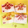 Generic Confezione da 4 biglietti di auguri pop-up 3D con buste, disegni assortiti | Costruzione pop-up di carta, 4 biglietti e 4 buste bianche, aree per messaggi foderate, accenti in lamina