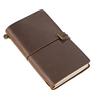 Generic Genuine Leather Notebook Cover Handmade Vintage Cowhide Journal Sketchbook Planner TN Travel Diary with Refills(Brown-Portable)