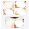 Generic 250 fogli/rotolo/4 stili floreali etichette adesive rosa fiore rettangolo targhette adesivi aula bacheca decorazione etichetta decalcomania per ufficio scuola scrivania bacheca messaggi bacheca