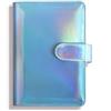 Generic Salvataggio A6 PU Leather Money Organizer Raccoglitore, Sfida Notebook Glitter Budget Raccoglitore Forniture per Ufficio (blu)