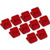 Generic Fermagli quadrati per carta e sacchetti, 10 pezzi, morsetti sigillanti per sacchetti di snack, per caffè, ufficio, foto, pagine, colore: rosso trasparente