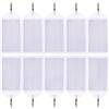 Generic 20 targhette portachiavi con etichette e anelli, etichette in plastica bianca, etichette scrivibili con copertura trasparente, etichette portachiavi per chiavi, bagagli, valigie, stoccaggio, unità USB