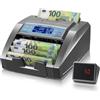 MUNBYN IMC27 Conta Banconote, Aggiungi/Lotto, UV/MG/IR/MT/DD, EUR/USD | Fino A 1000 Banconote/Min, Capacità 200 Banconote, Modalità Valore Manuale, Display Esterno Per Negozi, Uffici E Contabilità