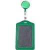 Generic Custodia per carte con cordino Porta badge Forniture scolastiche Custodia per carte con porta badge retrattile (Verde-Verticale)