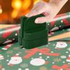 Generic Taglierina per carta da regalo con ruote, linea dritta, per Natale, adatta a vari rotoli e carta, 7,5 x 6,5 cm (verde)