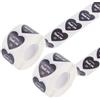 Generic 1000 etichette adesive di ringraziamento a forma di cuore, rotolo per confezionare buste da forno, sigilli per buste piccole imprese, matrimoni, compleanni, feste di ringraziamento, sacchetti regalo