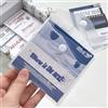Generic 5 tasche riutilizzabili per francobolli e matrici, sacchetti trasparenti impermeabili per buste per adesivi, porta ricevute, cartelle per foto (quadrate, 14 x 10 cm)