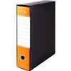 Pryma Registratore Raccoglitore Ufficio con Leva - Raccoglitore Protocolli A4 Robusto per Documenti (Arancione, D8)