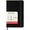 Moleskine Daily Planner, Agenda Giornaliera 12 Mesi 2025, Copertina Rigida e Chiusura Elastica, Colore Nero, Formato Pocket 9x14 cm