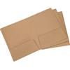 Generic Cartelline a due tasche, confezione da 3 cartelle formato A5, portadocumenti per ufficio e lavoro, marrone