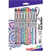 Pentel Slicci Gel Pens .25Mm 8/Pkg