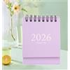 Generic Mini calendario da scrivania, piccolo calendario 2026-2027, da gennaio 2026 a giugno 2027, calendario da tavolo in piedi per casa e ufficio (viola, 13,5 x 7,6 cm)
