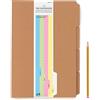 Suck UK Taccuino A4 con linguette, agenda con divisori per la scuola, accessori per ufficio, lista delle cose da fare o pianificatore settimanale, confezione da 4 blocchetti di carta a righe, carta
