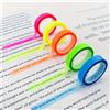 Generic Nastro evidenziatore 5 rotoli di adesivi fluorescenti trasparenti rimovibili da 4,6 m per rotolo per lettura, studio, agende, 5 colori