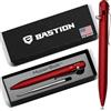 BASTION Penna leggera in alluminio (rosso) Bolt Action | Inchiostro ricaricabile retrattile per ufficio penna regalo novità | Colore Metallo Luce