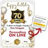 Mr Pubblicità Biglietto auguri compleanno - PERSONALIZZA QUI - settantenne personalizzato - Attestato Diploma idea regalo originale compleanno di 70 anni (70 ANNI)