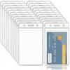 Generic 10 porta badge verticali, sigillabili, impermeabili, in plastica trasparente, organizer per carte di credito, compatibile con badge di prossimità RFID e carte di credito