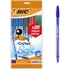 BIC Cristal Soft Penne a sfera punta media (1,2 mm) - Colori assortiti, sacchetto formato speciale da 20