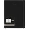 Moleskine Weekly Planner, Agenda Settimanale Verticale Pro 12 Mesi 2025, Copertina Rigida e Chiusura Elastica, Colore Nero, Formato Extra Large 19x25 cm