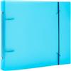 Generic Copertina trasparente per raccoglitori di quaderni, in morbido PVC trasparente, ricaricabile, 15,2 x 15,2 cm, con 2 fori, 7,6 cm (blu)