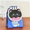 Generic 2 calendari da scrivania a forma di gatto in stile cartone animato, mini decorazioni decorative mensili, da giugno 2025 a dicembre 2026 (gatto nero, 10,5 x 5,8 cm)