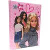 PRESTIGE & DELUXE Agenda compatibile con scuola diario Barbie & Friends Amiche Rosa 2026-2027 Standard 20x14cm + portachiave pailettes e penna multicolore