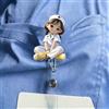 Generic Porta badge retrattile in acrilico con clip a coccodrillo, ideale come regalo per medici, infermieri, operatori medici, personale ospedaliero, impiegato in ufficio, XPJ-45
