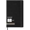 Moleskine Weekly Planner, Agenda Settimanale Verticale Pro 12 Mesi 2025, Copertina Rigida e Chiusura Elastica, Colore Nero, Formato Large 13 x 21 cm