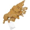 HOMSFOU Planisfero Sughero Adesivo 70x40x0,6cm Marrone per Muro | Bacheca di Sughero per Puntine, Facile da Installare, Stile Decorativo, per Parete e Casa Colore Casuale